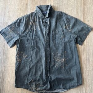 Cotton On Charcoal and Beige Casual Button Down Shirt